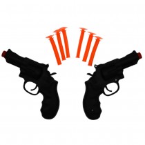 JEU POLICE 2 REVOLVERS 6 FLÈCHES VENTOUSE