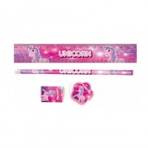 JOUET SET LICORNE 19CM 4PCES