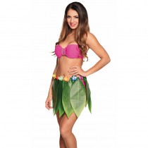 JUPE HAWAIIENNE FEUILLES BANANIER 40CM