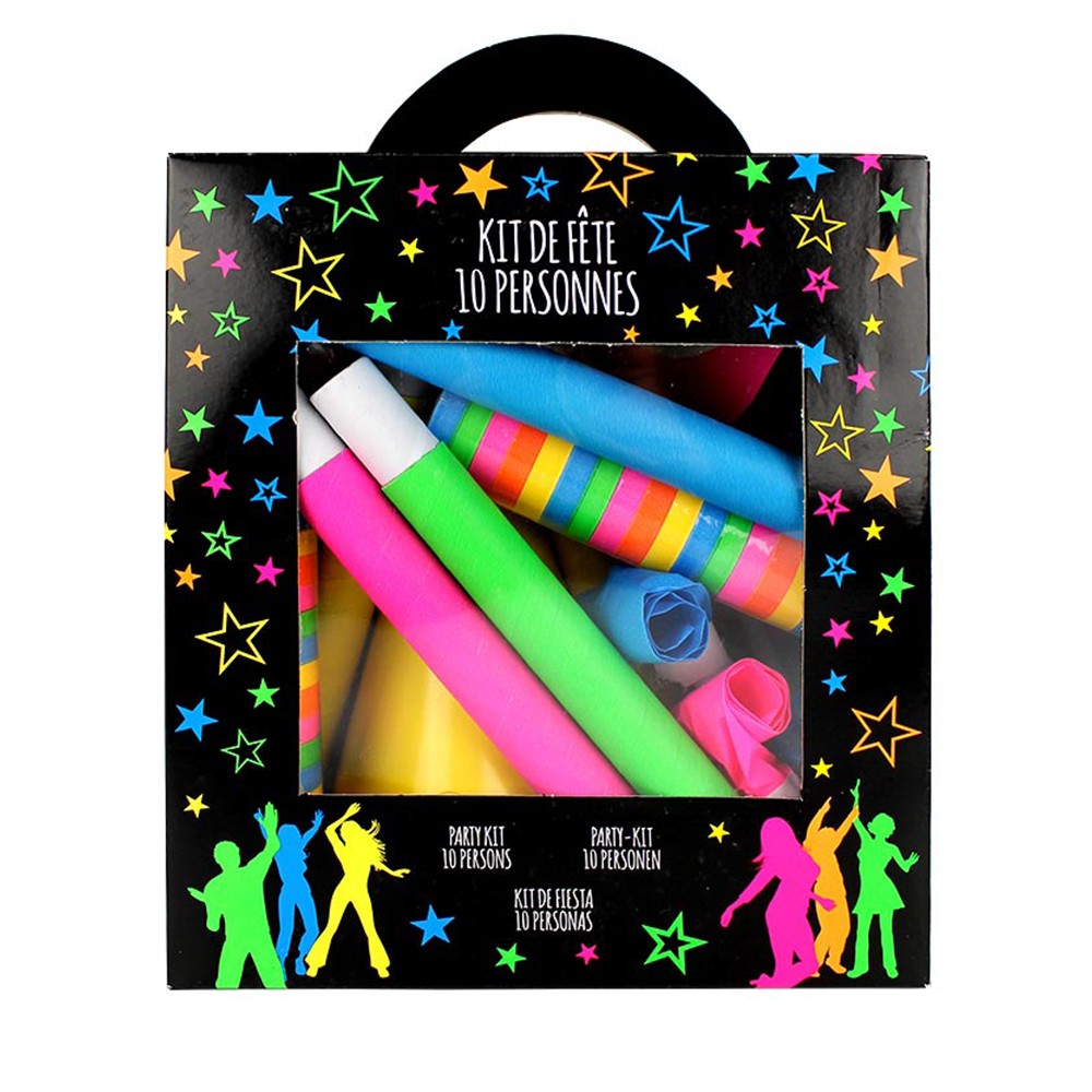 Kit Cotillons 10 personnes - Couleur au Choix - Jour de Fête