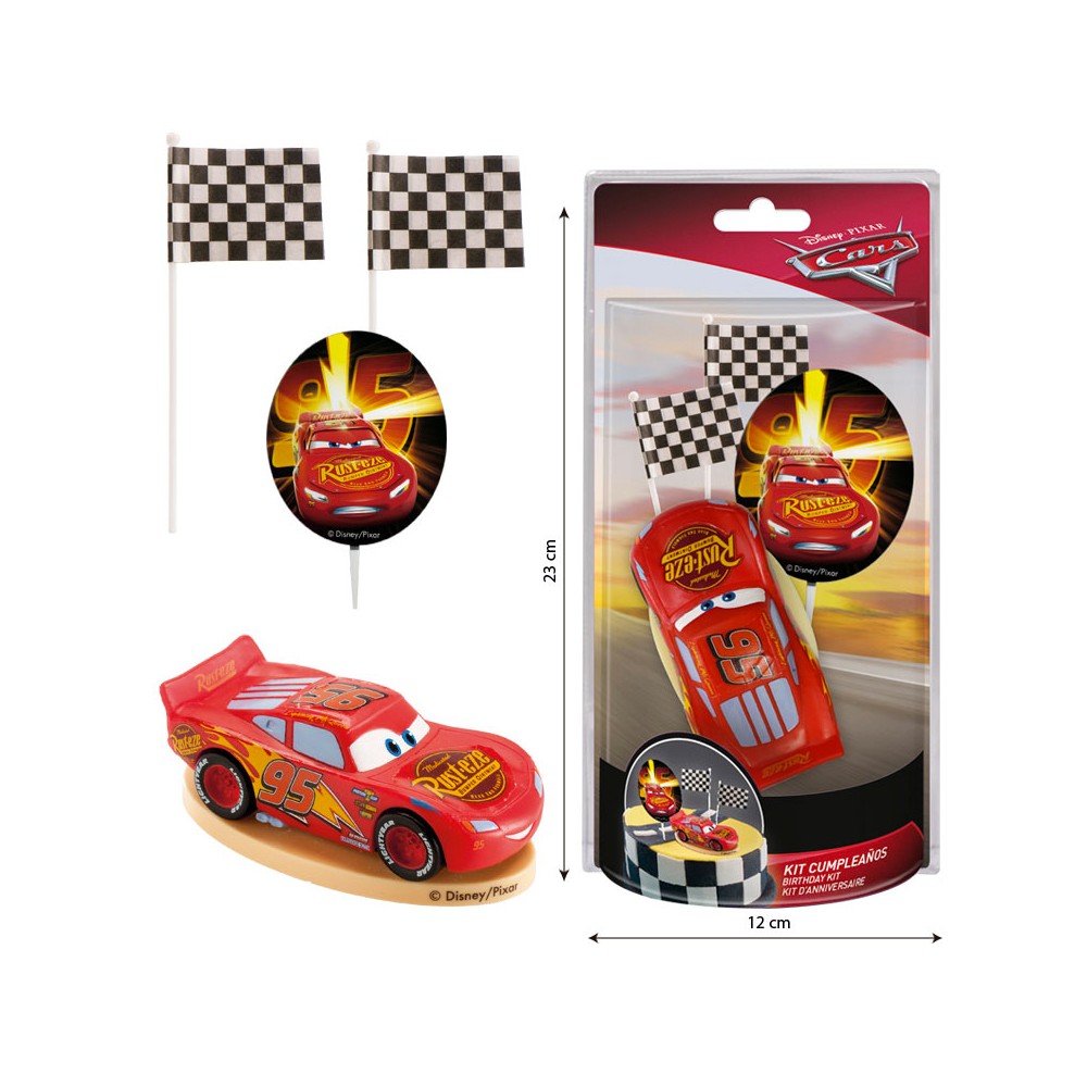 Voiture Flash McQueen pour gâteau Disney Pixar Cars - Dekora ref