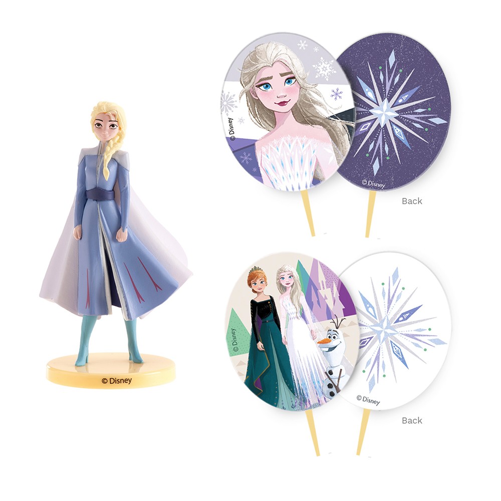 KIT DÉCOR POUR GÂTEAU THÈME REINE DES NEIGES