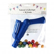 LANCEUR PLASTIQUE 30 BOULES PAPIER MULTICOLORE