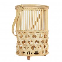LANTERNE BAMBOU TRESSE ET ANSE 55CM NATURE