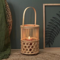 LANTERNE BAMBOU TRESSE ET ANSE 55CM NATURE