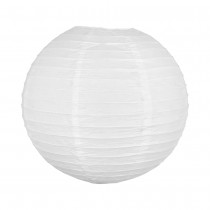 LANTERNE BOULE JAPONAISE PAPIER DE RIZ 40CM BLANC