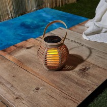 LANTERNE SOLAIRE EFFET BOUGIE 15CM