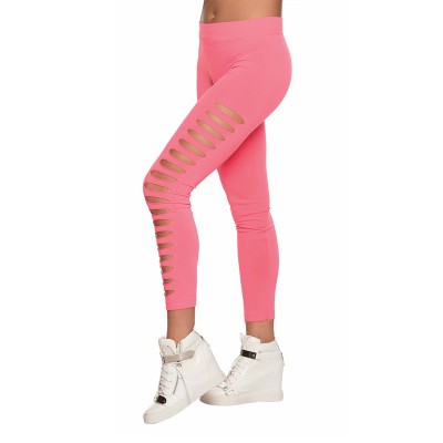 LEGGING TROUÉ ROSE FLUO ADULTE