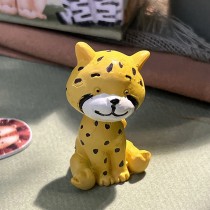 LÉOPARD EN RÉSINE DE 5.2X3.5X3.5CM
