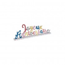 LETTRES JOYEUX ANNIVERSAIRE KITTY PARTY  1ER AGE 33.5X4.5X12CM