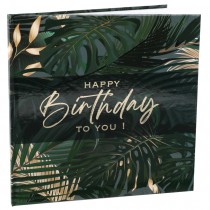 LIVRE D\'OR ANNIVERSAIRE JUNGLE 40P 24CM VERT