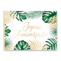 LIVRE DOR ANNIVERSAIRE TROPICAL PARTY 20P 15X21CM