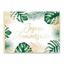 LIVRE DOR ANNIVERSAIRE TROPICAL PARTY 20P 15X21CM