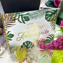 LIVRE DOR ANNIVERSAIRE TROPICAL PARTY 20P 15X21CM