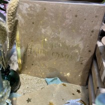 LIVRE D\'OR CARTON ANNIVERSAIRE KRAFT 24X24CM