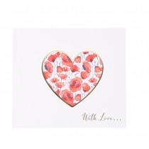 LIVRE D\'OR CARTON AVEC AMOUR CUR 68P 21X18.5CM
