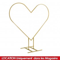 LOCATION ARCHE DÉCORATIVE MÉTAL - COEUR