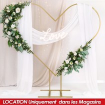 LOCATION ARCHE DÉCORATIVE MÉTAL - COEUR