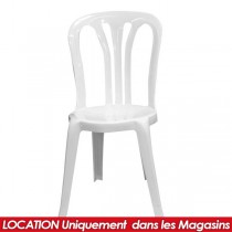 LOCATION CHAISE EN PVC HAITI BLANCHE