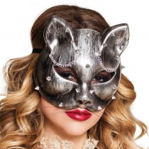 LOUP CHAT ARGENTÉ STEAMPUNK ADULTE