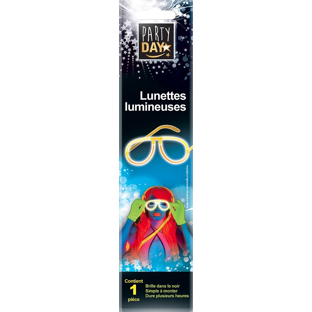 PAIRE DE LUNETTES LUMINEUSES FLUO