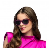 LUNETTES FESTIVES SOLEIL ROSE MÉTAL ADULTE
