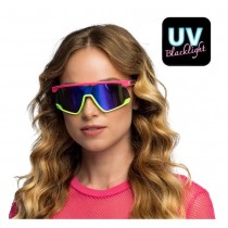 LUNETTES FESTIVES SPORT FUTURISTE FLUO UV ADULTE