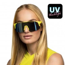 LUNETTES FESTIVES ZOUK JAUNE FLUO UV ADULTE