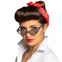 LUNETTES SOLEIL PIN-UP À POIS ANNÉES 50 FEMME