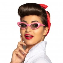 LUNETTES SOLEIL PIN-UP À POIS ANNÉES 50 FEMME