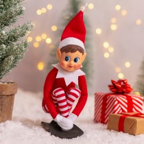 LUTIN FARCEUR FILLE ELVIE  10X5X38CM ROUGE