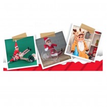 LUTIN FARCEUR GARÇON ELFIE 10X5X38CM ROUGE