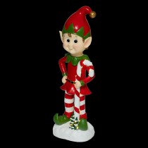 LUTIN MAGNÉSIE DÉCO SUCRE ORGE LED PILE 90CM ROUGE