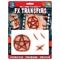 MAQUILLAGE TRANSFERT TATOUAGE 3D ÉTOILE SATANIQUE