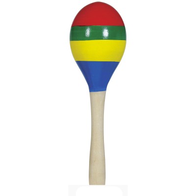 MARACA BOIS MUSIQUE PERCUSSION 20CM MULTICOLORE