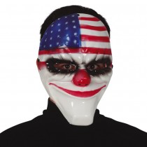 MASQUE BOUFFON MALIN PVC PATRIOTIQUE USA ADULTE