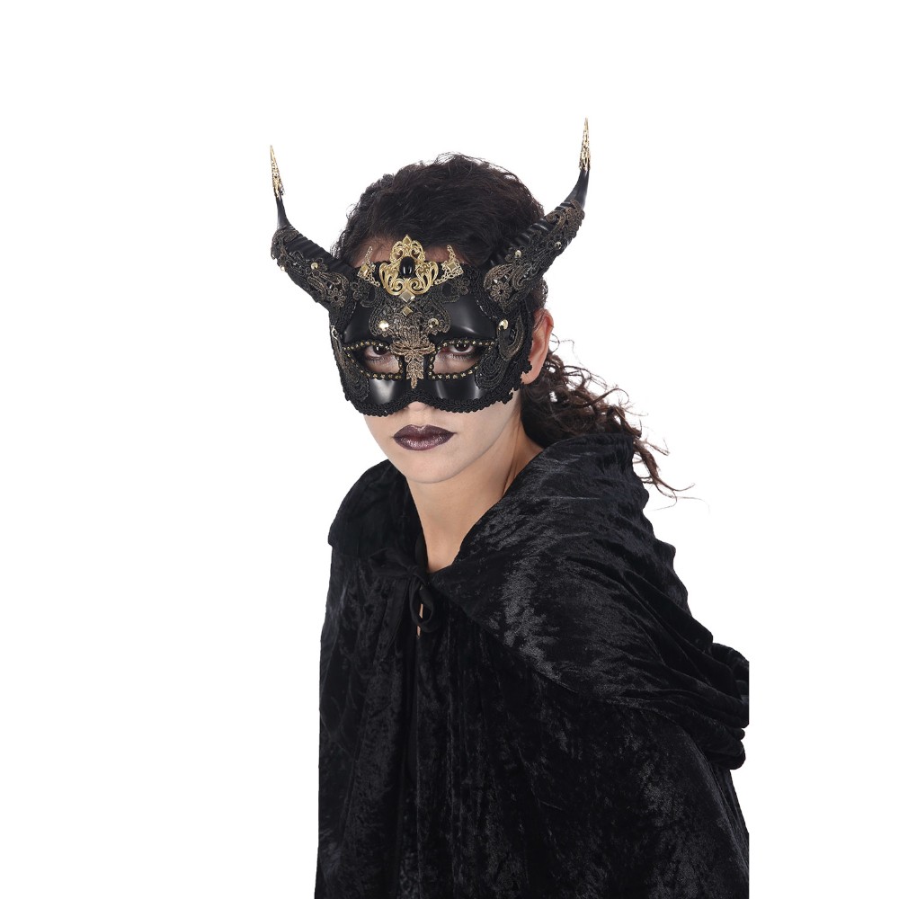 Masque Noir Démon. Coti-Jouets grossiste fêtes et événements à Dijon pour  Halloween