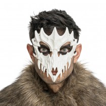 MASQUE DRAGON SQUELETTE 15X9X17CM BLANC ADULTE