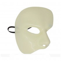 MASQUE FACIAL FANTÔME OPÉRA PVC BLANC ADULTE