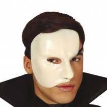 MASQUE FACIAL FANTÔME OPÉRA PVC BLANC ADULTE