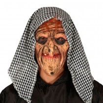 MASQUE LATEX AVEC CAPUCHE VIEILLE SORCIÈRE ADULTE