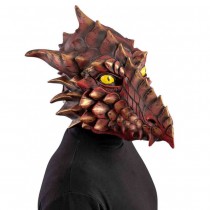MASQUE LATEX DRAGON ROUGE ADULTE