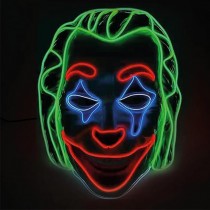 MASQUE LED VISAGE CLOWN TUEUR ADULTE