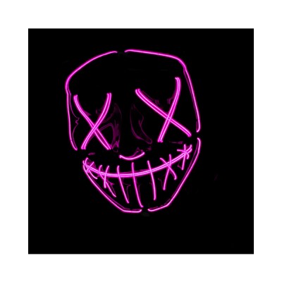 MASQUE LED VISAGE FILM HORREUR ROSE ADULTE