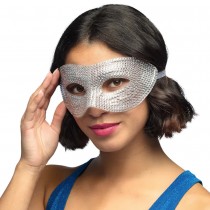 MASQUE LOUP STRASS ARGENT DIAMANT GLAMOUR ADULTE