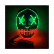 MASQUE TERRIFIANT HALLOWEEN LED VERTES ET ROUGES