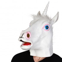 MASQUE TÊTE LICORNE EN LATEX ADULTE