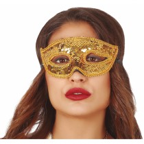 MASQUE VENISE SEQUINS OR BRILLANT FEMME