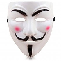 MASQUE VISAGE ANONYME V BLANC ADULTE