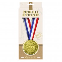 MÉDAILLE D\'OR RÉSINE SUPER PAPA RUBAN FRANCE